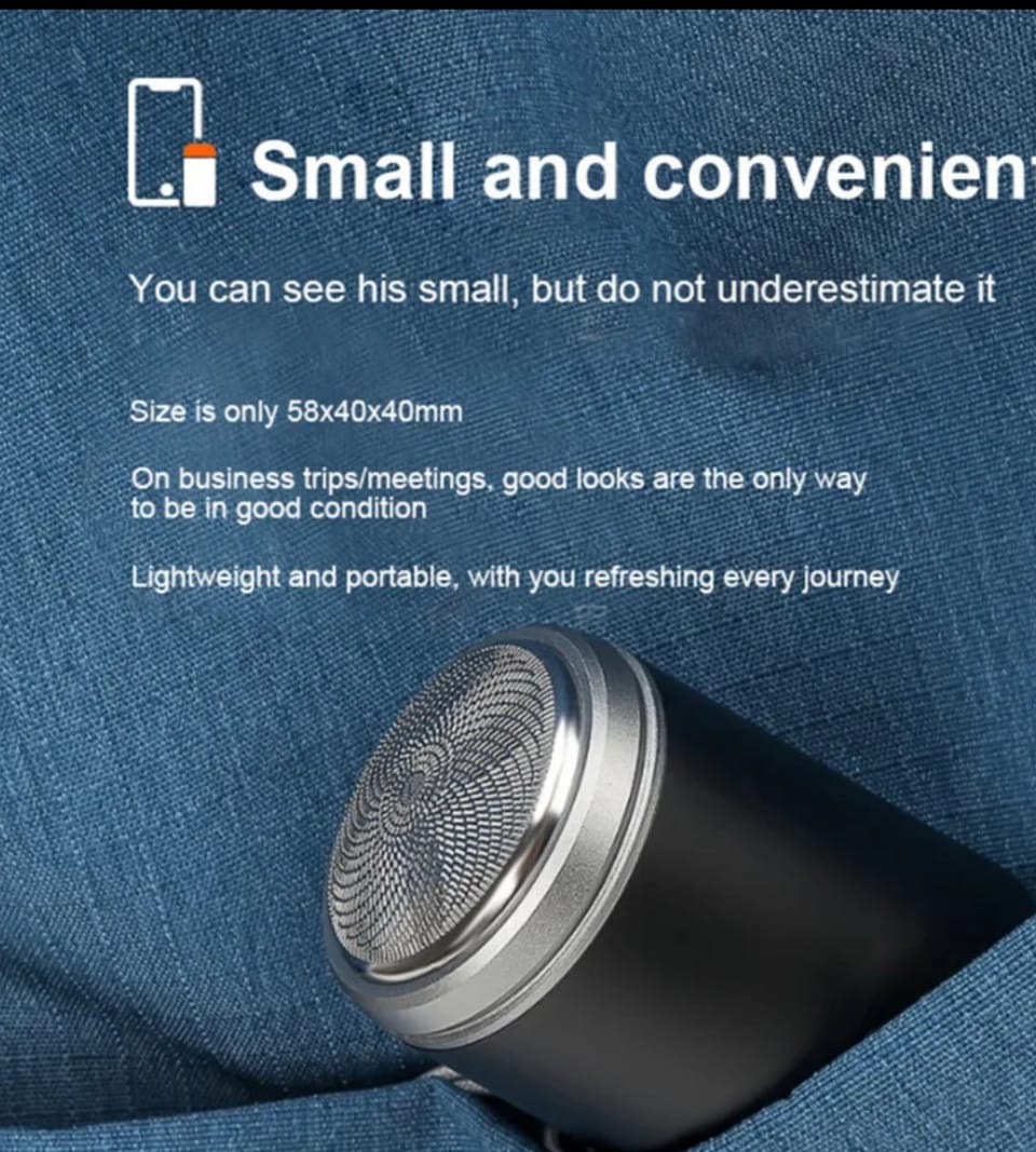 KONKA Pocket Usb Mini Razors Rasoir Rond Utilisation Humide et Sec Étanche Rasoir à Faible Bruit pour hommes
