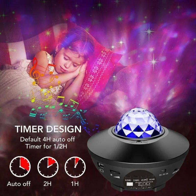 Lonvel Smart Star Night Starry Projecteur, Laser Sky Star Projector BT Music Speaker Galax Projector avec télécommande