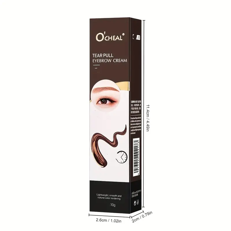 Gel À Sourcils Longue Tenue 4 Couleurs, Imperméable, Résistant À La Transpiration, Formant Un Film, Teinture Décollable, Crème À Sourcils Hautement Pigmentée