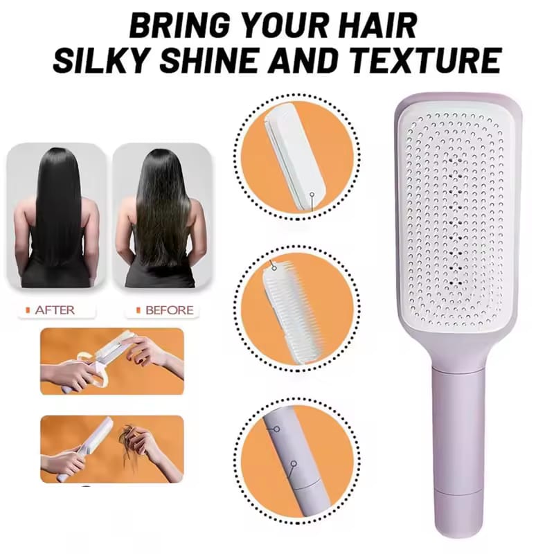 SELF CLEANING HAIR BRUSH