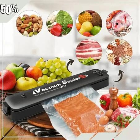 جهاز شفط وغلق اكياس الطعام الذكي + 5 أكياس مجانية