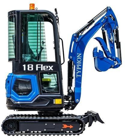 TYPHON 18 FLEX PRO 1.8 Ton Mini Excavator USA with 12 attachments