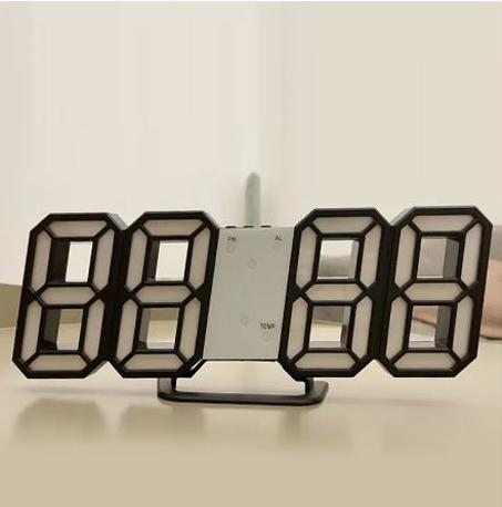 ساعة رقمية LED ثلاثية الأبعاد