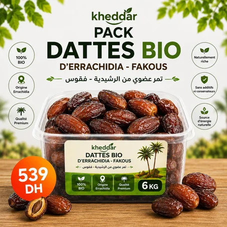 🌴 Dattes Bio d'Errachidia – Fakous 6 kg