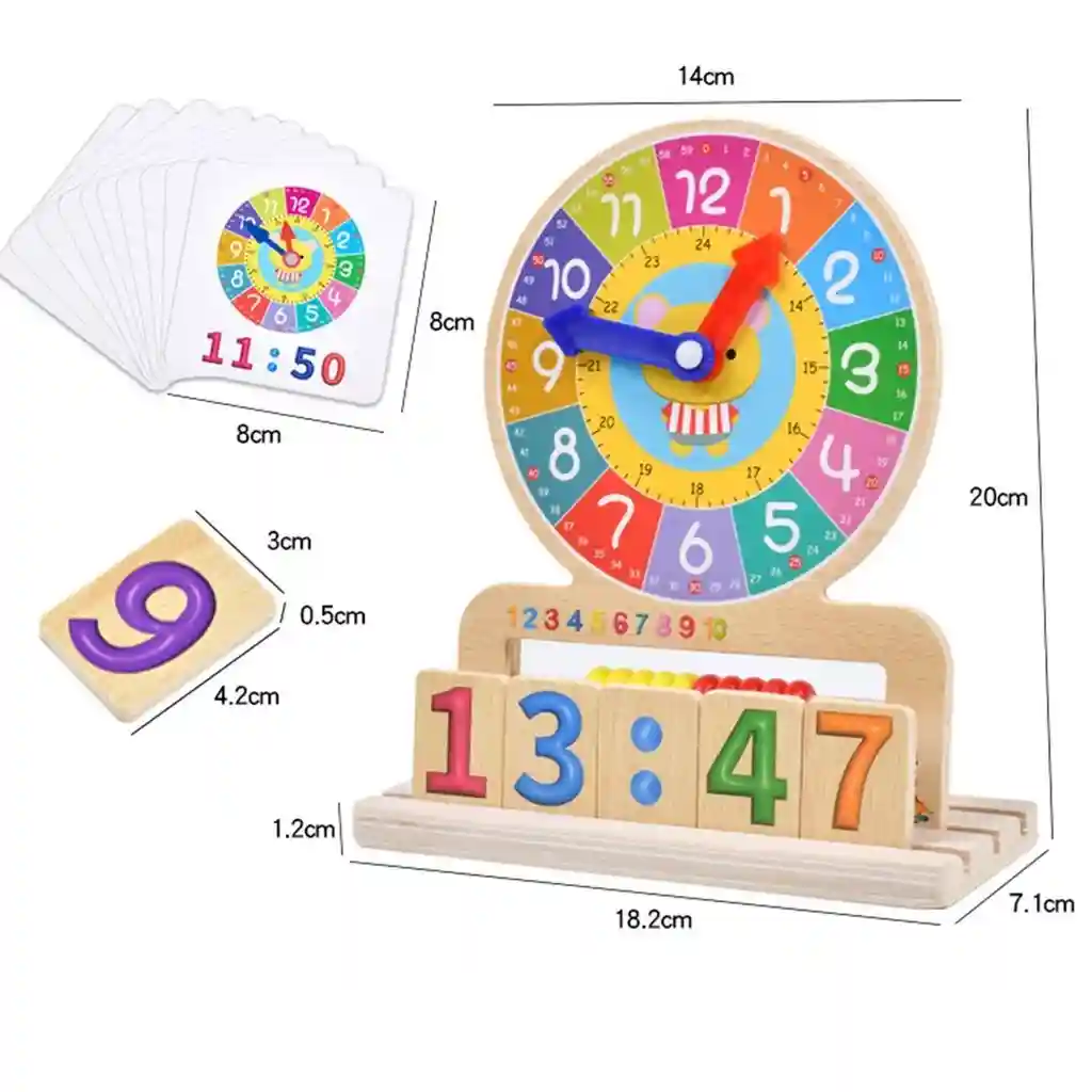 🧩 ساعة التعلم الذكية Montessori Clock