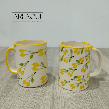 Lot de Deux Mugs Citron