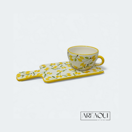 Tasse avec sa planche Design Citron