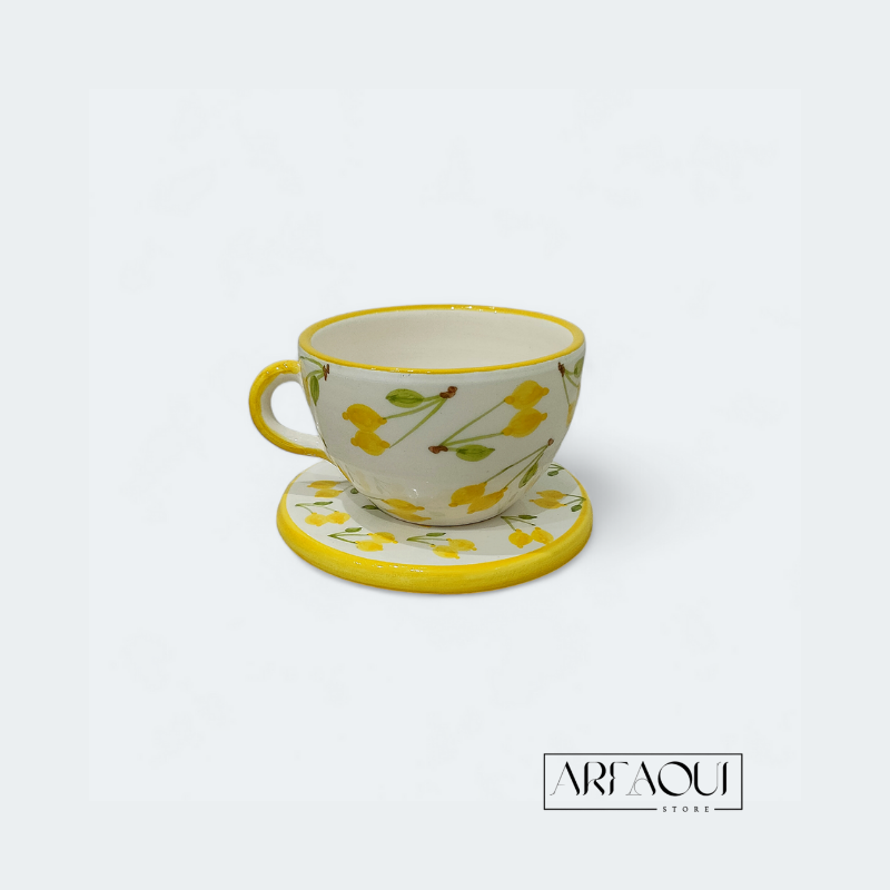 Service Café Citron Duo avec plateau rectangulaire et mini tajine