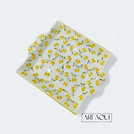 Plateau carré design Citron