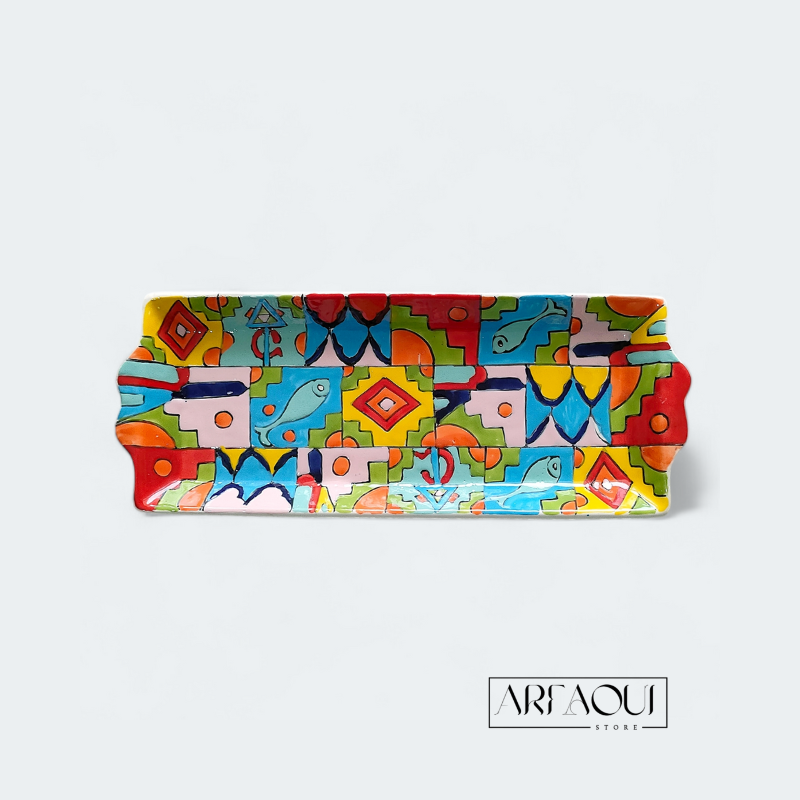 Pack théière, plateau rectangulaire et deux tasses Matmata
