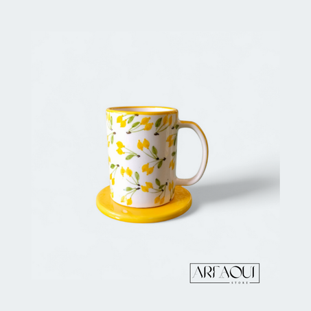 Mug Citron avec sous tasse