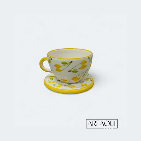Tasse et Sous-Tasse – Design Citron