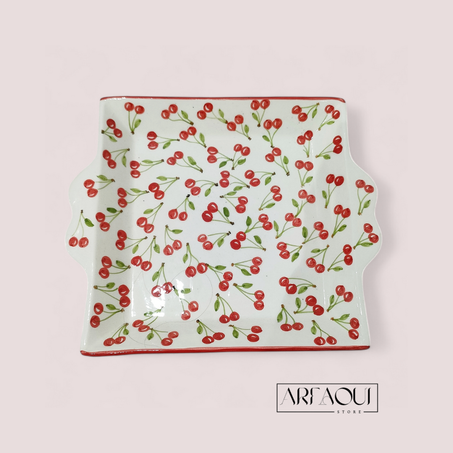Plateau carré design Cerise