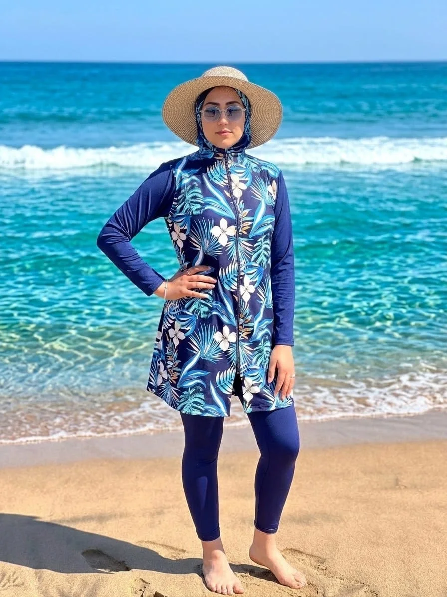 ⛱️ 🏄🏻‍♀️Burkini 3 pièces