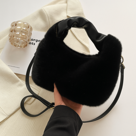 حقيبة فالتينيا الفاخرة بالفرو