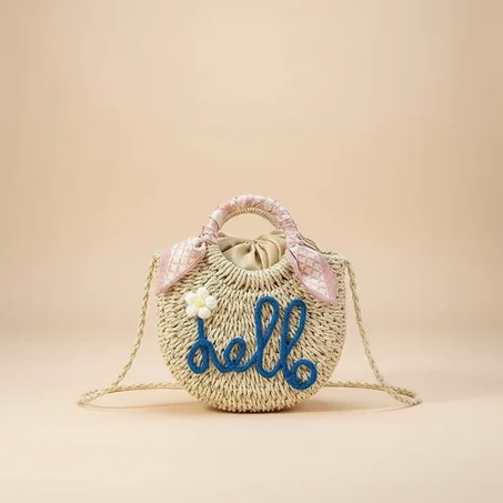 Sac à Main Femme en Paille Brodée