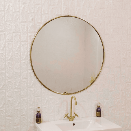 Miroir ronde en laiton