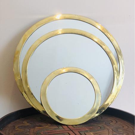 Ensemble 4 miroirs laiton