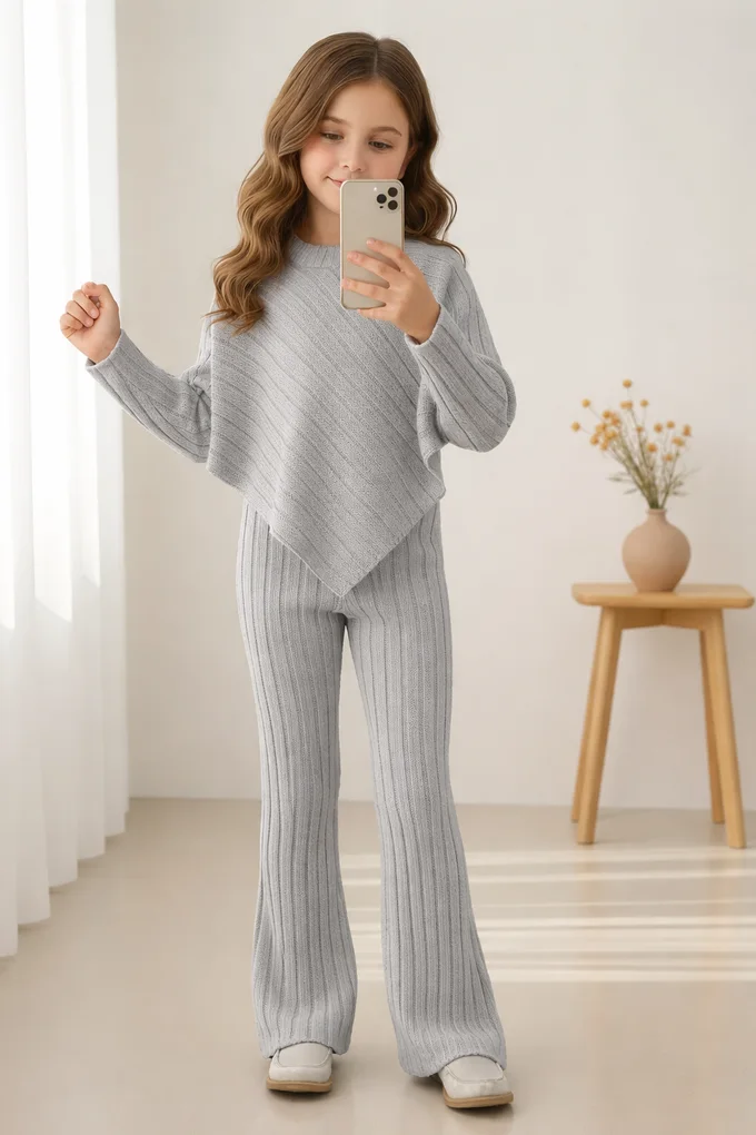 Kids Winter Ribbed Knit Set