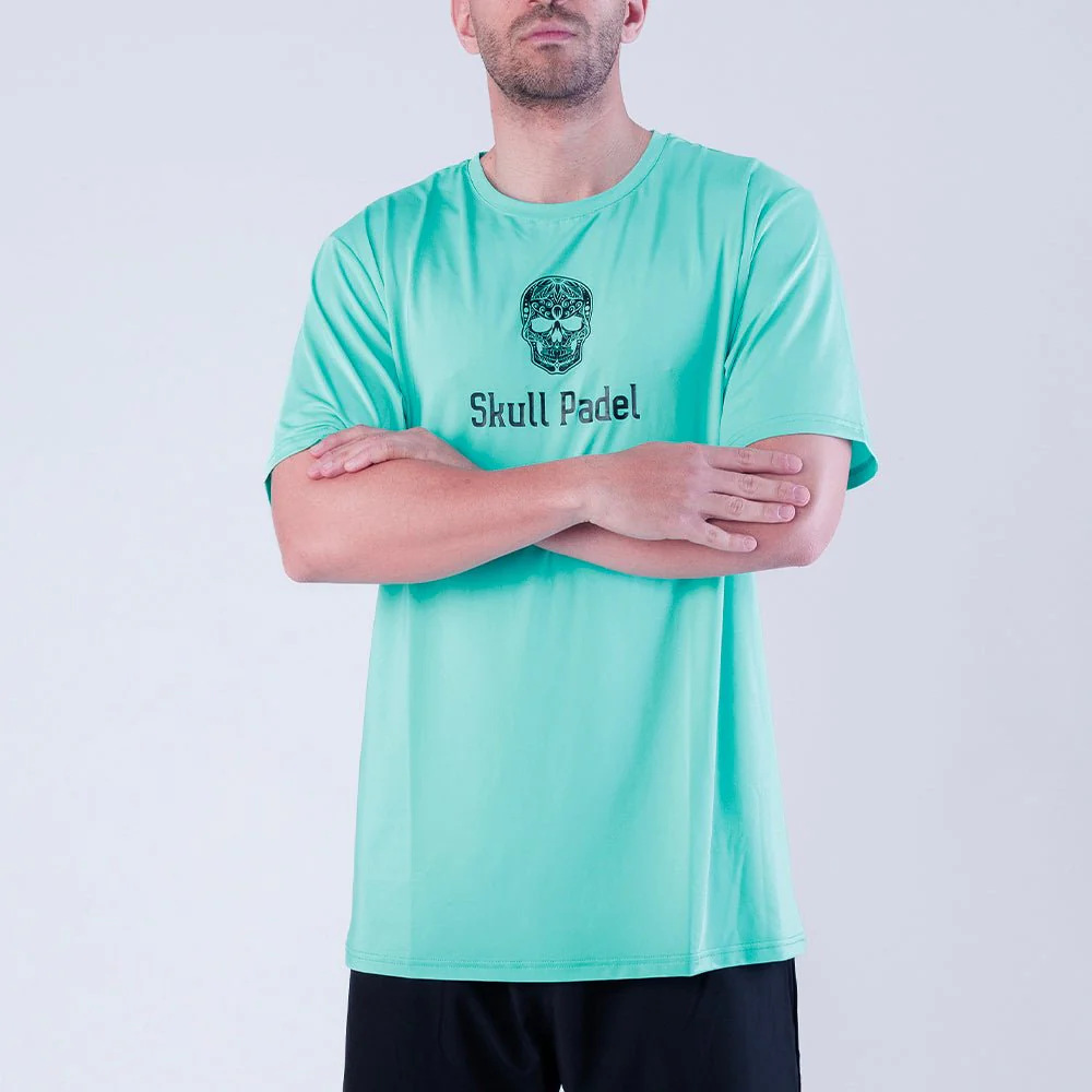 Padel Sportshirt Men - Turquoise Black