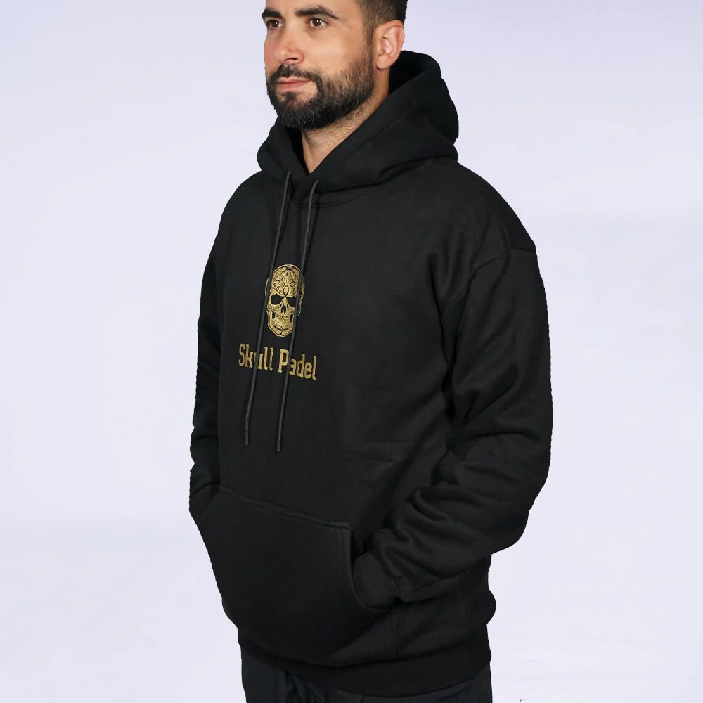 SKULL PADEL HOODIE - BLACK & GOLD