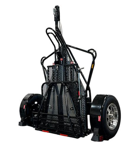 Stand, Store or Roll Ride-Up Single Motorcycle Trailer