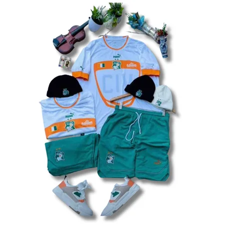 Ensemble Maillot Pro EXTÉRIEUR + Survêtement Culotte Vert & Chapeau