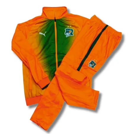 Ensemble Survêtement Puma Pull Poitrine Vert + Pantalon Orange