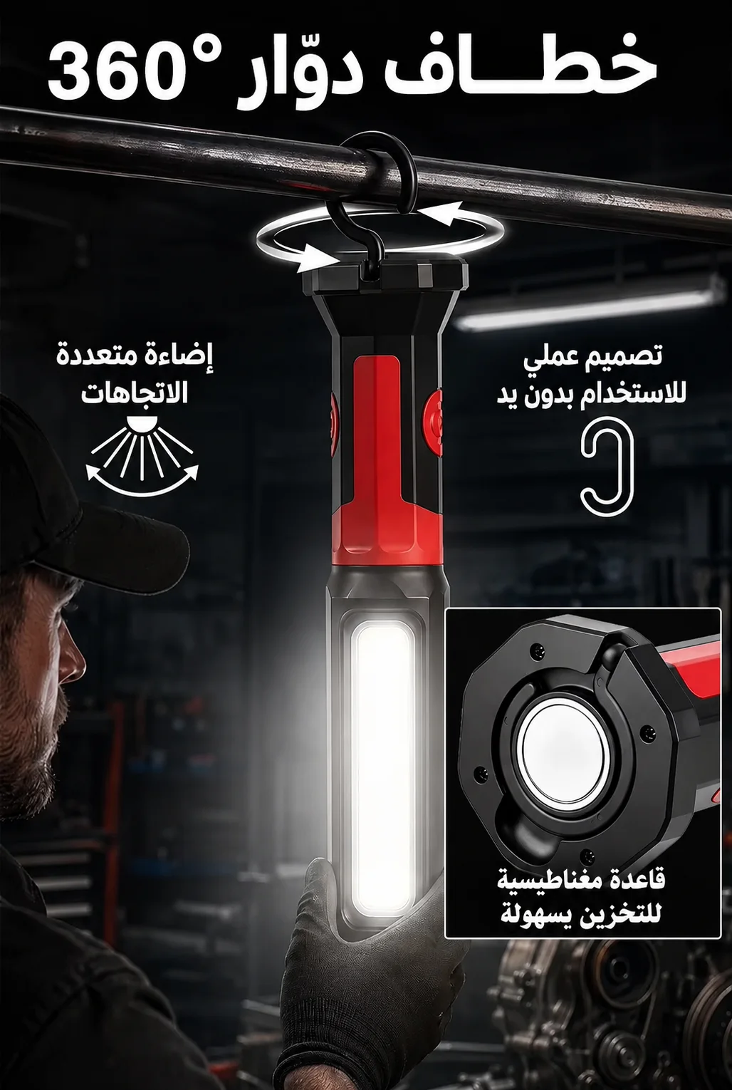مصباح مغناطيسي متعدد الاستخدامات