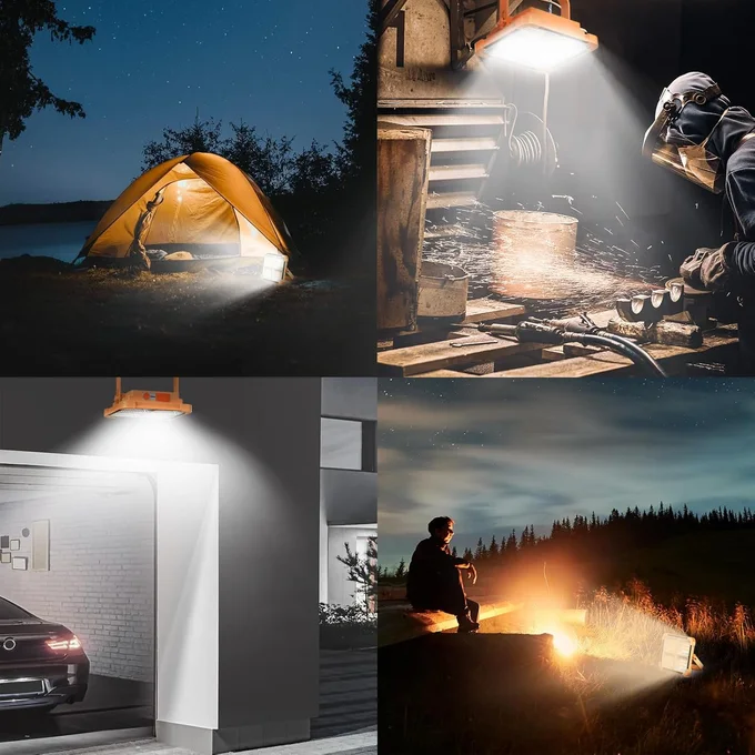 كشاف إضاءة يعمل بالطاقة الشمسية للرحلات والطوارئ