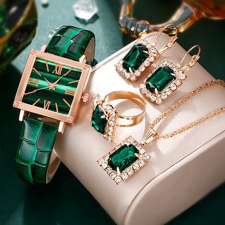 Set Montre Bijoux Élégance Vintage