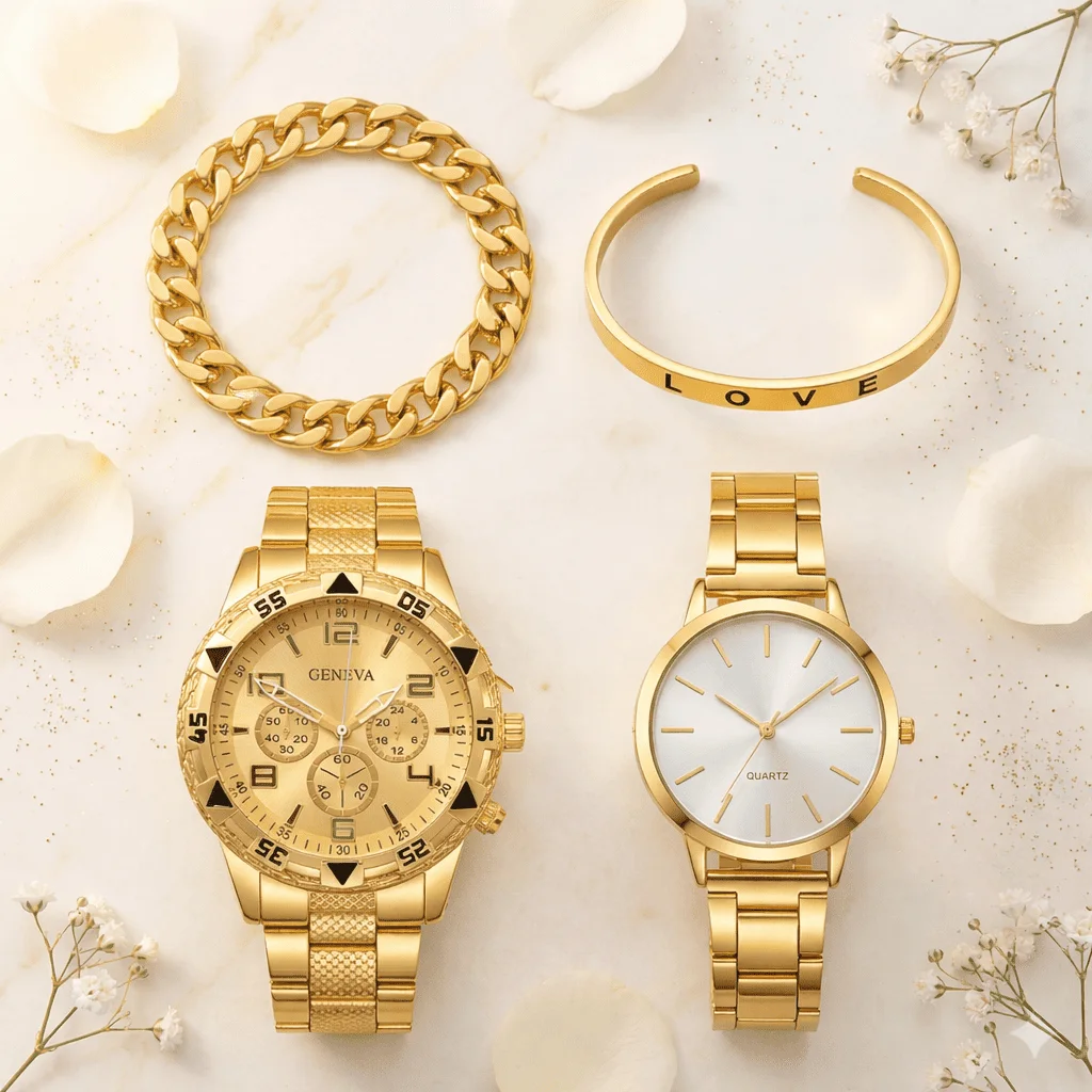 Royauté à Deux – Montre & Bijoux Prestige GN