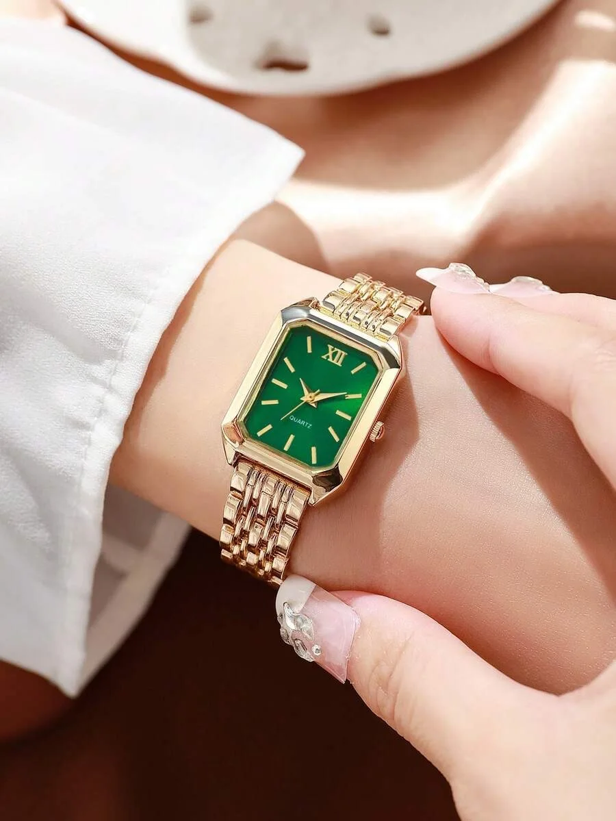 GOLDIE — Duo 2 Montres Dorées · Blanc & Vert