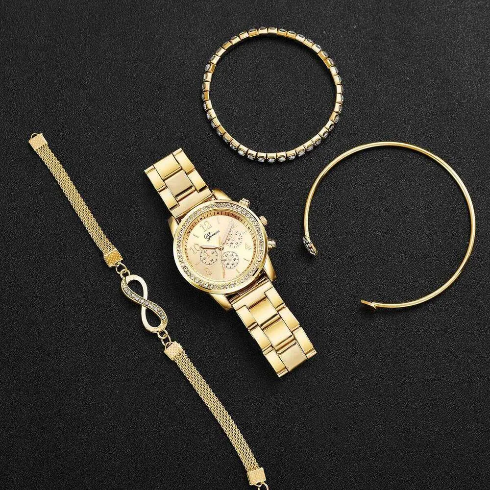Infinia — Ensemble Montre & 3 Bracelets Femme · Ton Or Rose ∞ GN