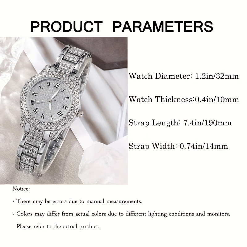 Ensemble Montre Quartz Luxe et Bijoux 6pcs