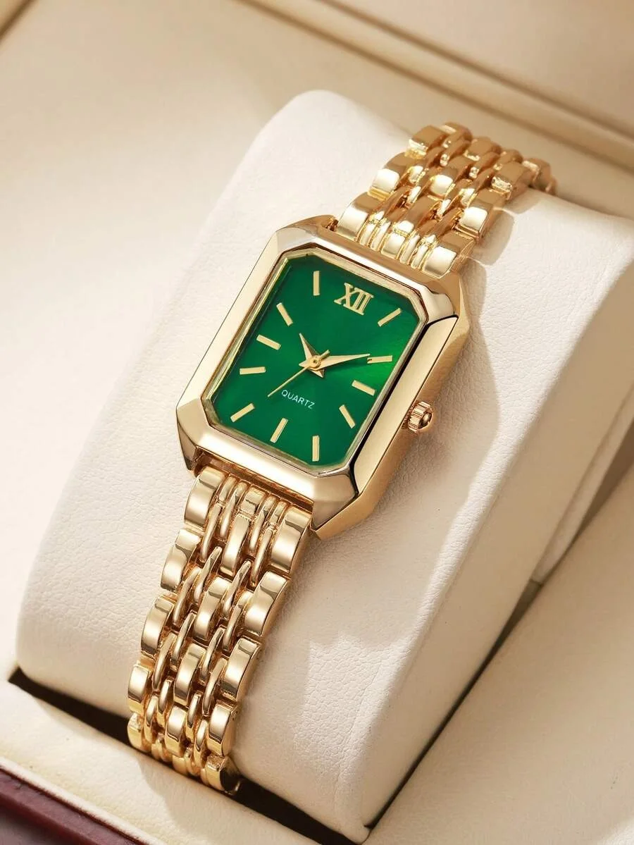 GOLDIE — Duo 2 Montres Dorées · Blanc & Vert