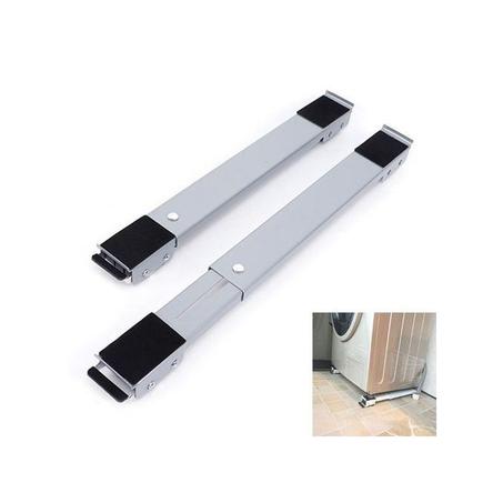 حامل آلة الغسيل و الثلاجة والمجمد مع عجلات القابل للتمدد بقفل ثابت جودة عالية ، قاعدة مانعة للانزلاق