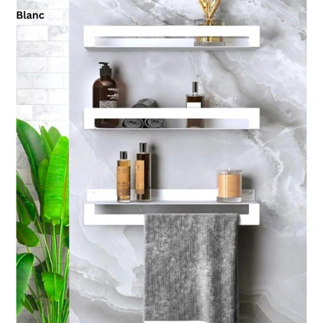 Trois Étagères  salle de bain avec un porte servette