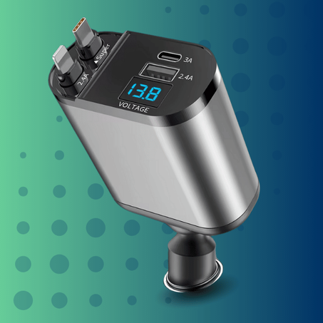 شاحن السيارة 4 في 1 بقوة 120 واط