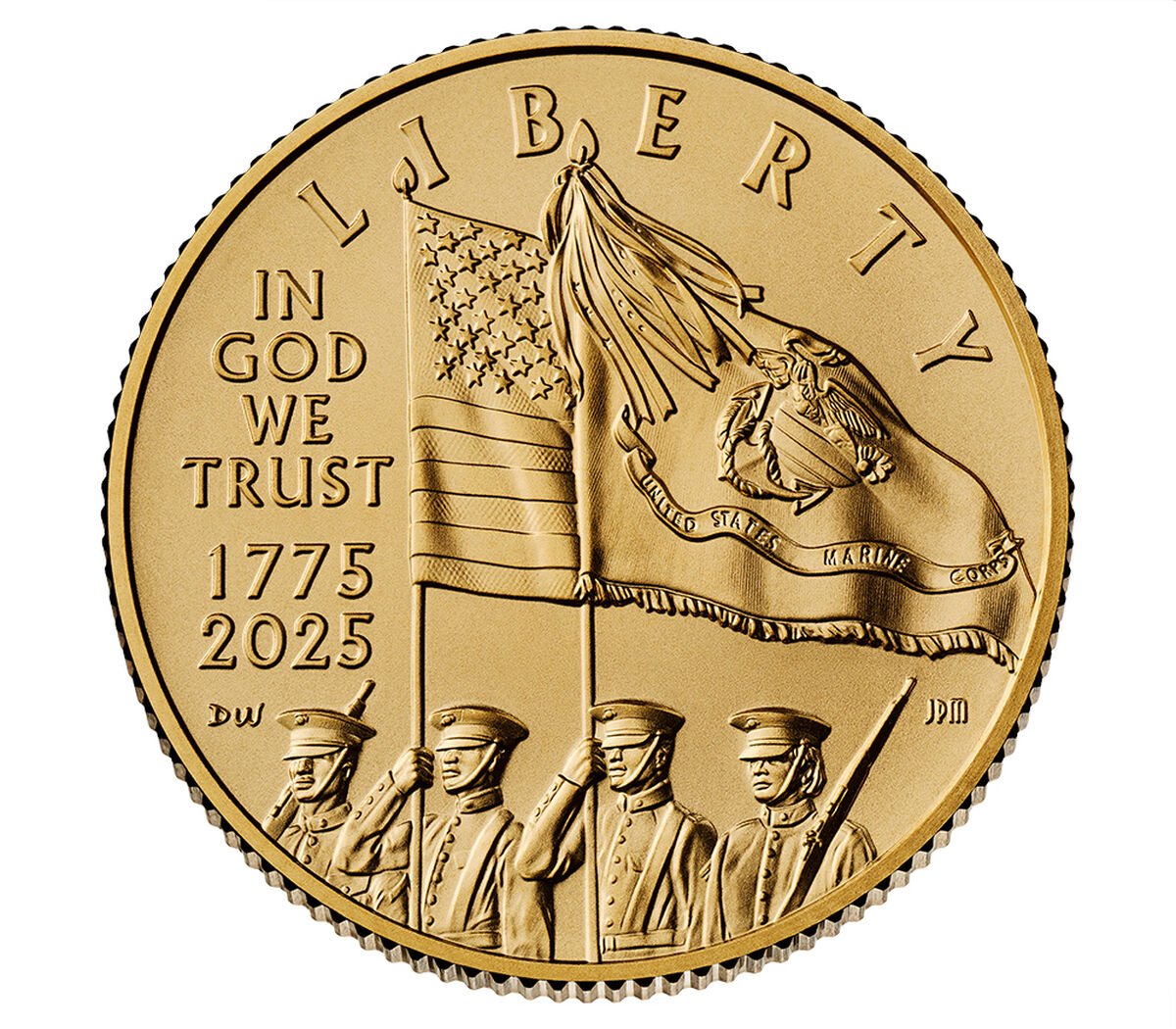 U.S. Marine Corps 250th Anniversary 2025 Uncirculated Five-Dollar Gold Coin