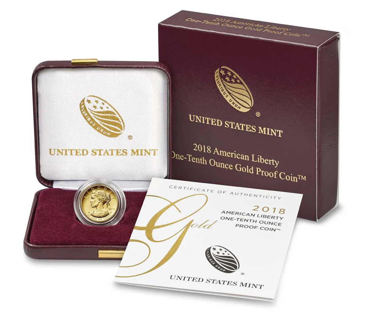 American Liberty One-Tenth Ounce 2018 Gold Proof Coin