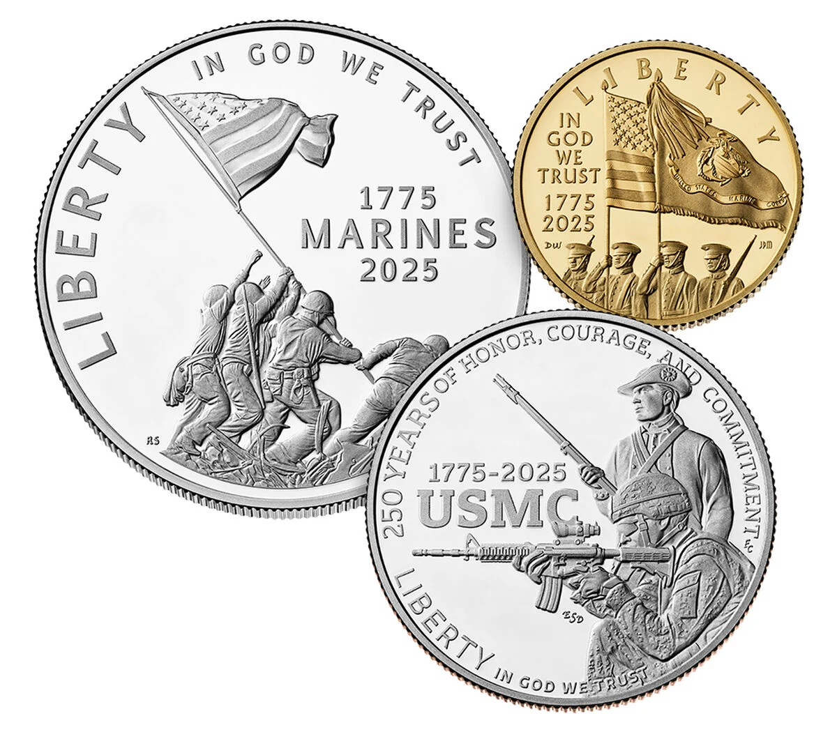 U.S. Marine Corps 250th Anniversary 2025 Three-Coin Proof Set
