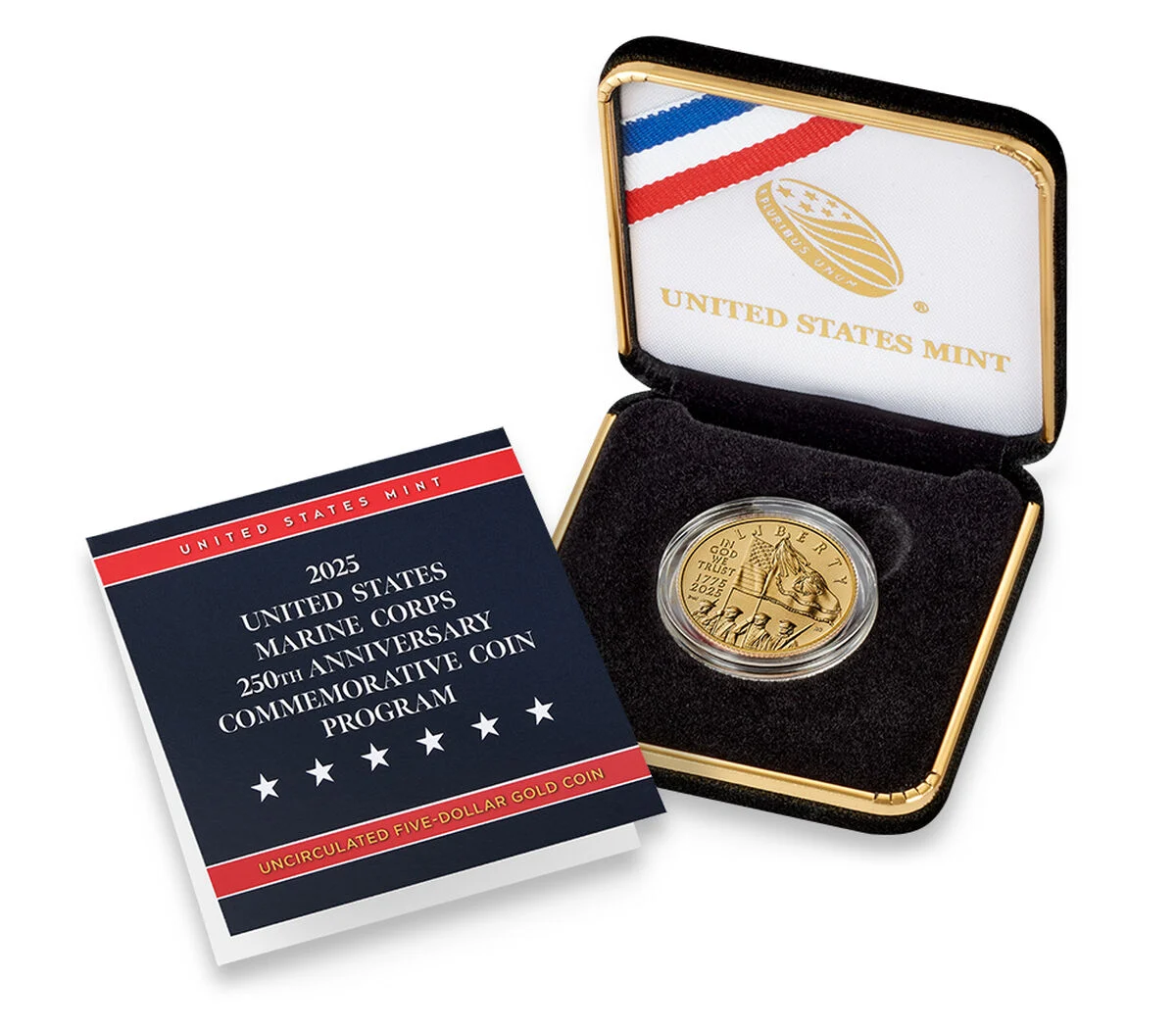 U.S. Marine Corps 250th Anniversary 2025 Uncirculated Five-Dollar Gold Coin