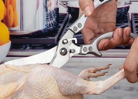 Kitchen Scissors and Poultry Shears – Heavy-Duty Stainless Steel with Safety Lock and Ergonomic Handle