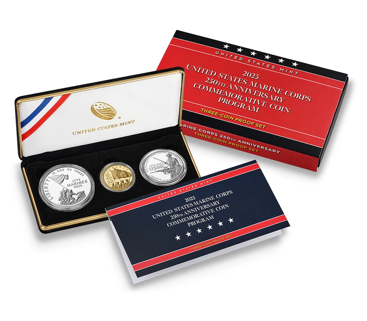 U.S. Marine Corps 250th Anniversary 2025 Three-Coin Proof Set