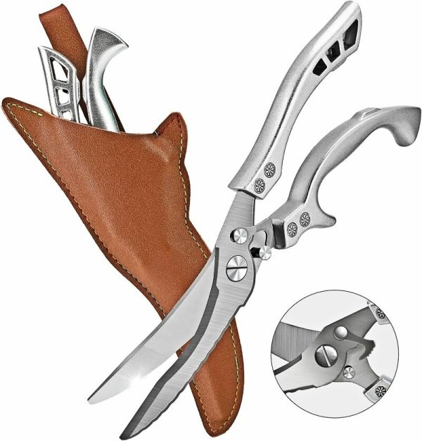 Kitchen Scissors and Poultry Shears – Heavy-Duty Stainless Steel with Safety Lock and Ergonomic Handle