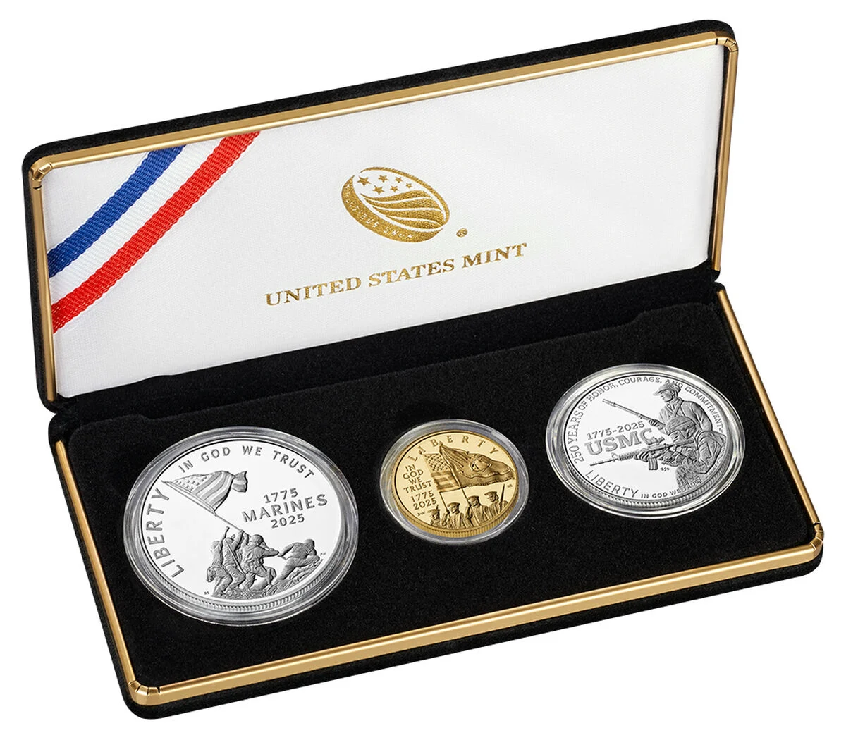 U.S. Marine Corps 250th Anniversary 2025 Three-Coin Proof Set