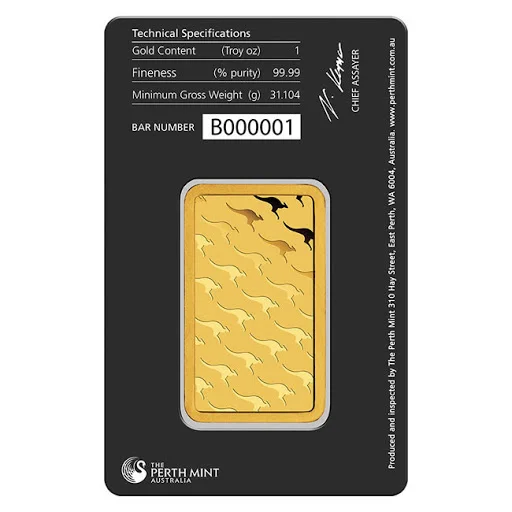1 oz Gold Perth Bar
