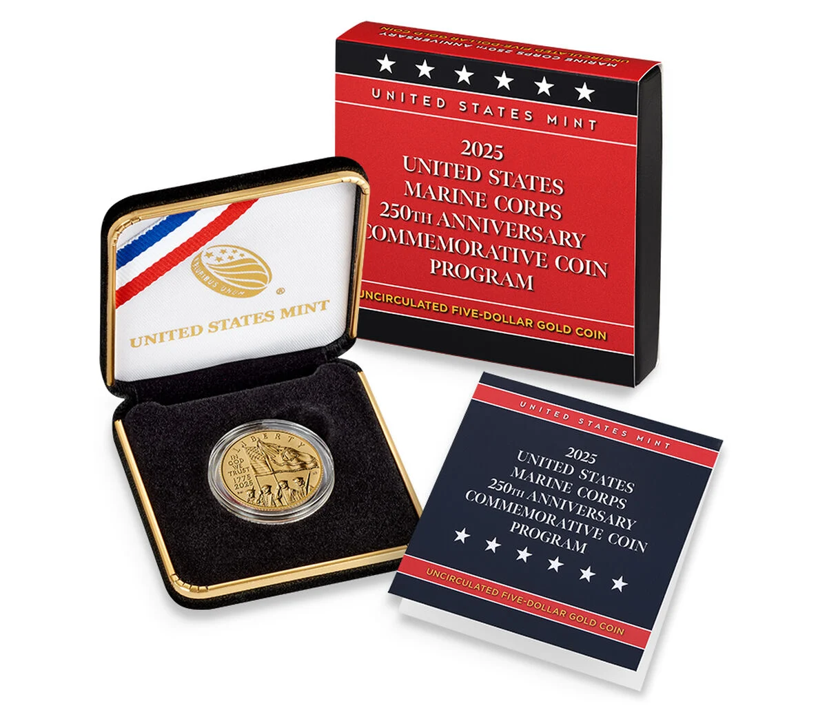 U.S. Marine Corps 250th Anniversary 2025 Uncirculated Five-Dollar Gold Coin