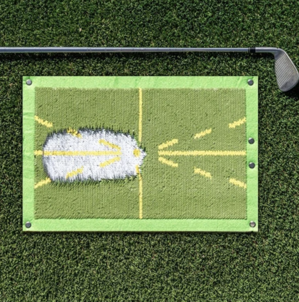 Golf Training Mat for Swing Detection – Portable Practice Mat with Divot Feedback – 24 × 49 cm